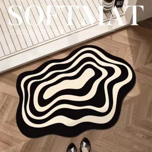 Super Absorbent Bathroom Mat Non-Slip Diatom Mud Toilet Pad Quick-Drying Floor Mat Home Bath Mat Shower Rug