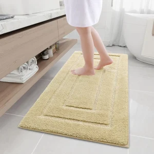 Kitinjoy Velveteen Bathroom Mat Floor Mat Indoor Non-Slip  Double Frame Door Mat Resist Dirt Absorbent Bath Shower Fur Foot Mats