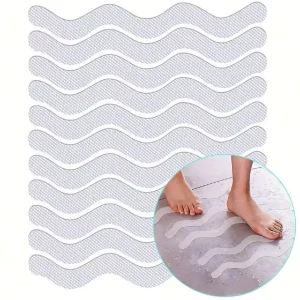 Transparent Bathroom Bathtub Anti Slip Sticker Strong Adhesive  Easy To Cut  Waterproof  Anti Fall Safety Sticker