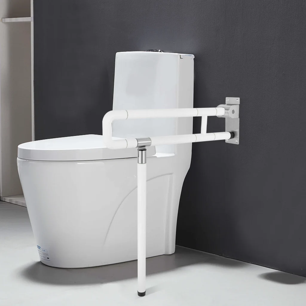 Flip Up Grab Bars for Bathroom Toilet Rails Handicap Grab Bars, Shower Safety Hand Rails for Elderly Bathtub Grab Bar