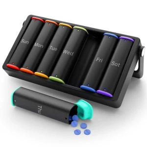 Seven-day Pill Box Large-capacity Storage Pill Box Portable Travel Pill Box Rainbow Pill Box Suitable for Home and Outdoor Use