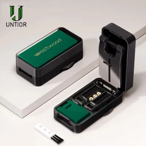 UNTIOR Pill Cutter Portable Precise Cutting Into Half / Quarter with Sealed Storage Organizer Medicine Tablet Splitting Splitte