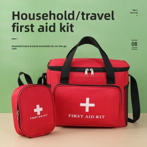 Handheld large capacity medicine storage bag, epidemic prevention and health bag, travel and household car crossbody emergency b