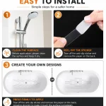 Anti-slip safety strips on kitchen floor preventing slips from water spills